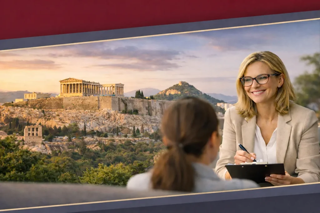 ψυχοθεραπευτής και θεραπευόμενος σε συνεδρία στην Αθήνα – My Counselling